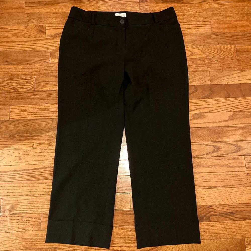 Ann Taylor Loft Marisa Cuffed Pant Black Size 12